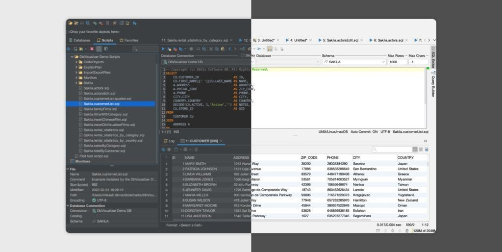 DbVisualizer screenshot - 10 beste SQL-editors beoordeeld in 2026