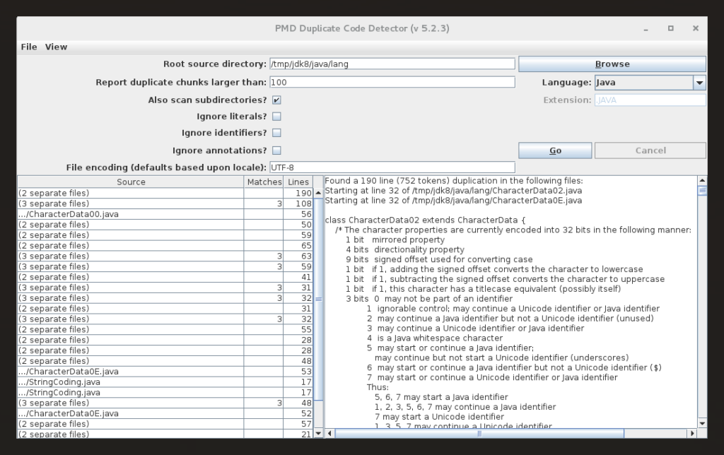 PMD screenshot - De 10 beste tools voor statische codeanalyse voor Java van 2026