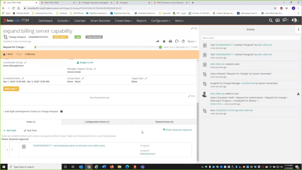 BMC Helix ITSM screenshot - Top 10 beste software voor systeembeheer van 2026