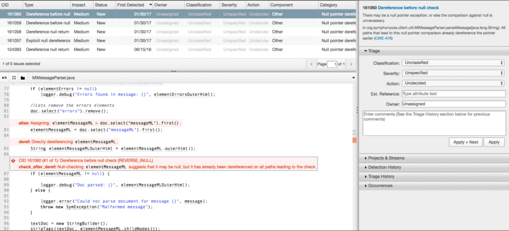 Synopsys Coverity SAST Software screenshot - 10 beste tools voor softwarecompositieanalyse van 2026