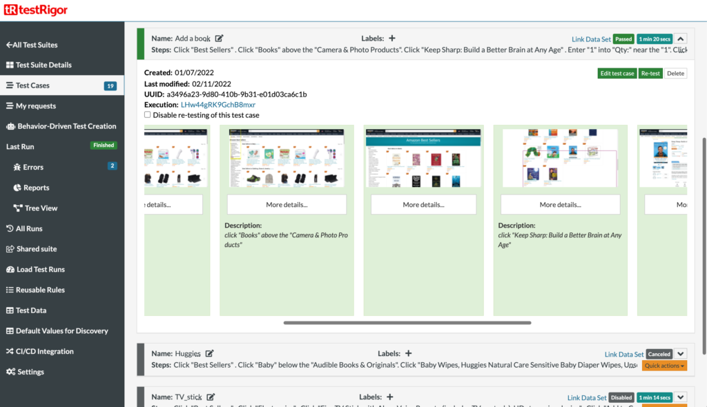 testRigor screenshot - 10 beste tools voor geautomatiseerd testen beoordeeld voor 2026