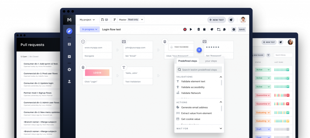 Tricentis Testim screenshot - 10 beste tools voor geautomatiseerd testen beoordeeld voor 2026
