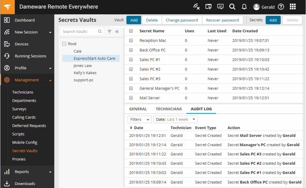 SolarWinds Dameware Remote Everywhere screenshot - 10 Beste ConnectWise ScreenConnect-alternatieven voor 2026