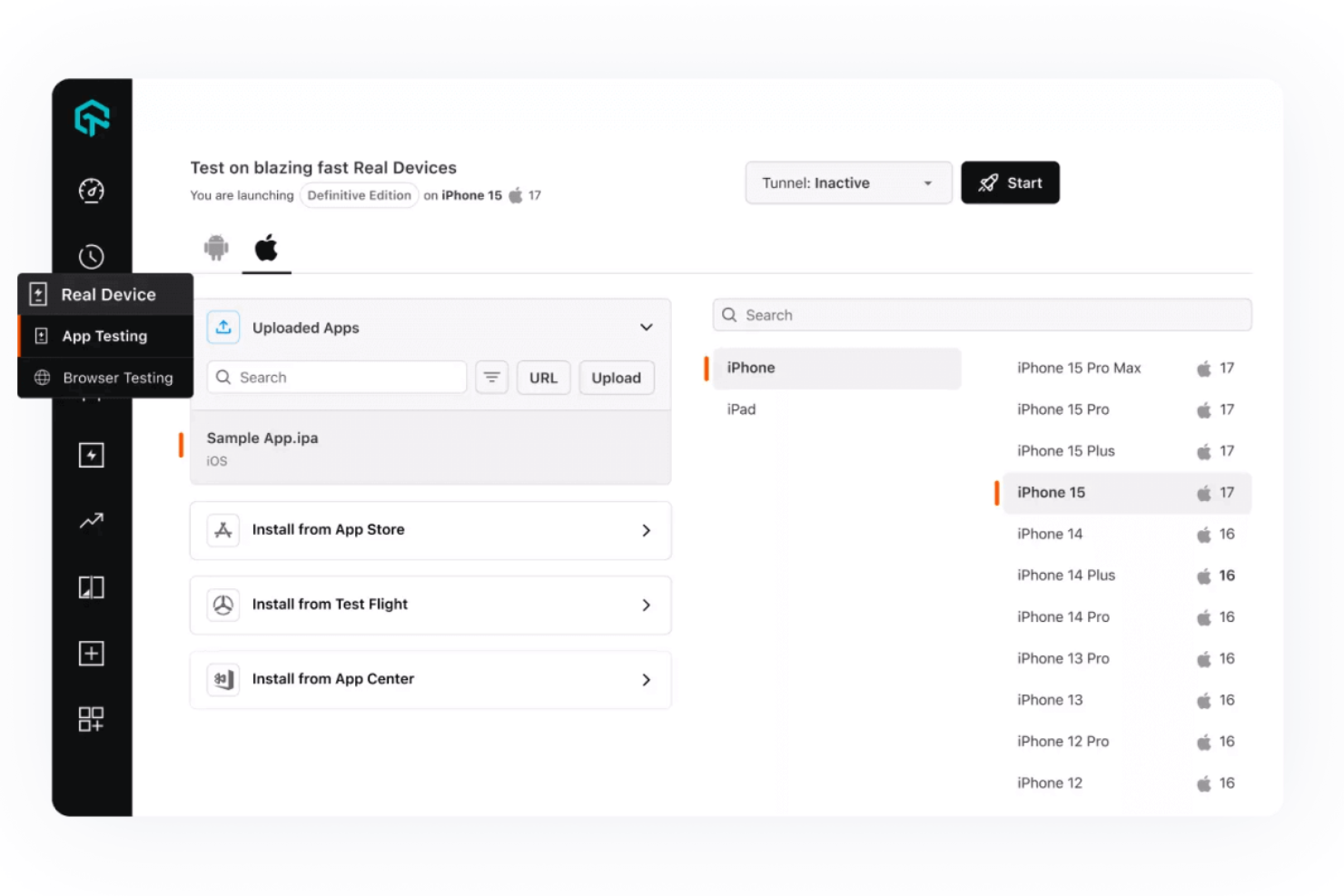 TestMu AI screenshot - 20 beste tools voor het testen van mobiele applicaties in 2026