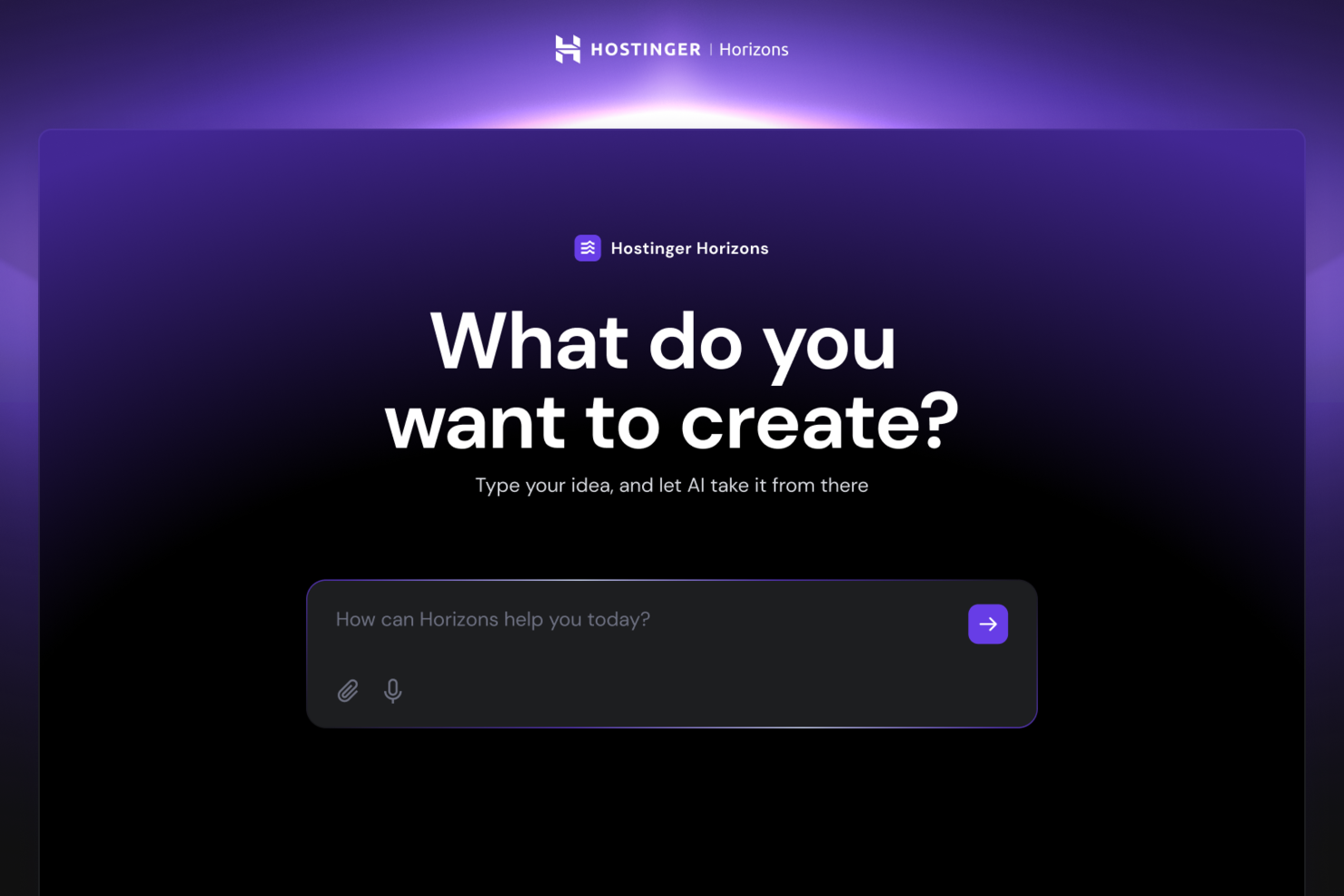 Hostinger Horizons screenshot - 10 beste softwarekeuzes voor appontwikkeling van 2026