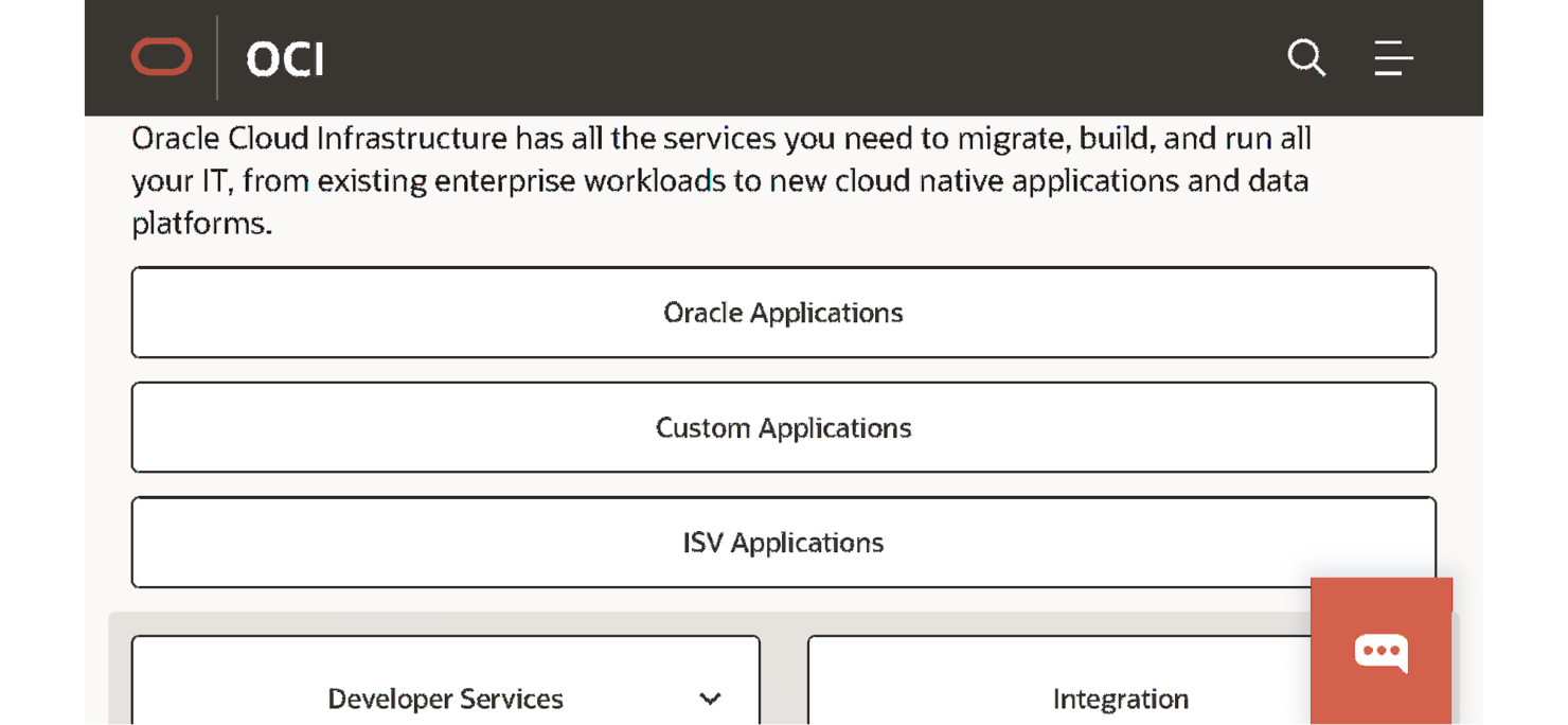 Oracle Cloud Interface screenshot - 10 beste cloudontwikkelingsplatforms beoordeeld voor 2026