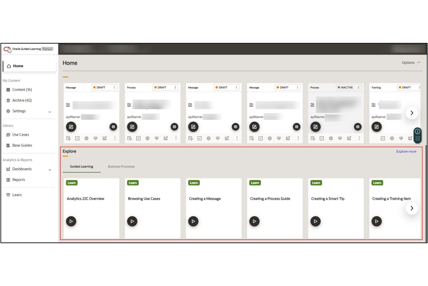 Oracle Guided Learning screenshot - 10 bästa plattformarna för digital användarintroduktion 2026