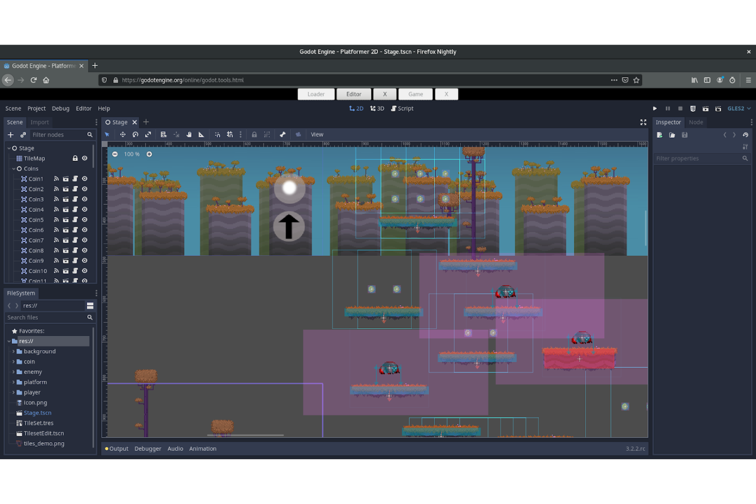 Godot Engine screenshot - De 10 bästa kostnadsfria programmen för spelutveckling, granskade 2026