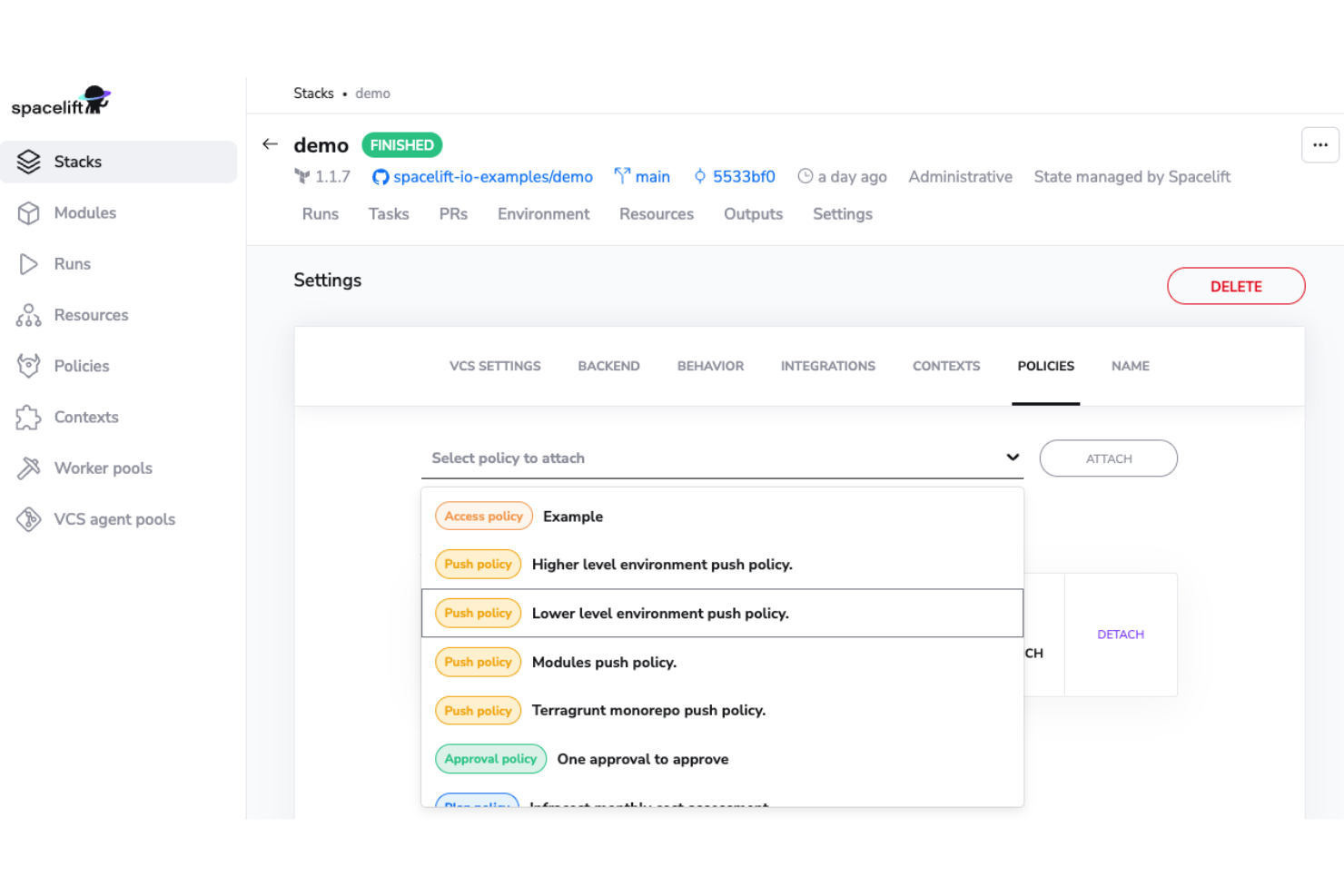 Spacelift screenshot - 10 bästa Jenkins-alternativ för DevOps-team 2026