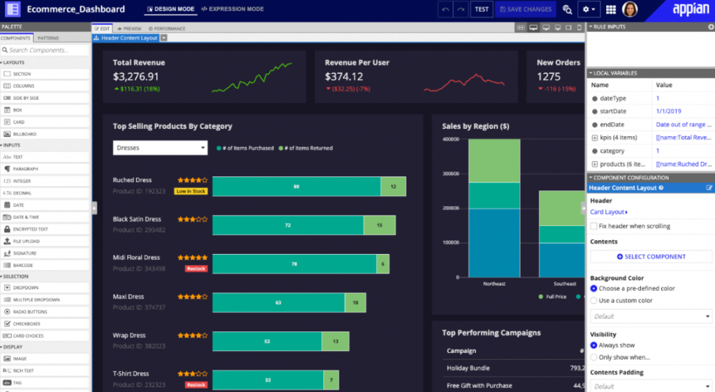 Appian screenshot - 10 bästa plattformarna för utveckling med låg kod 2026