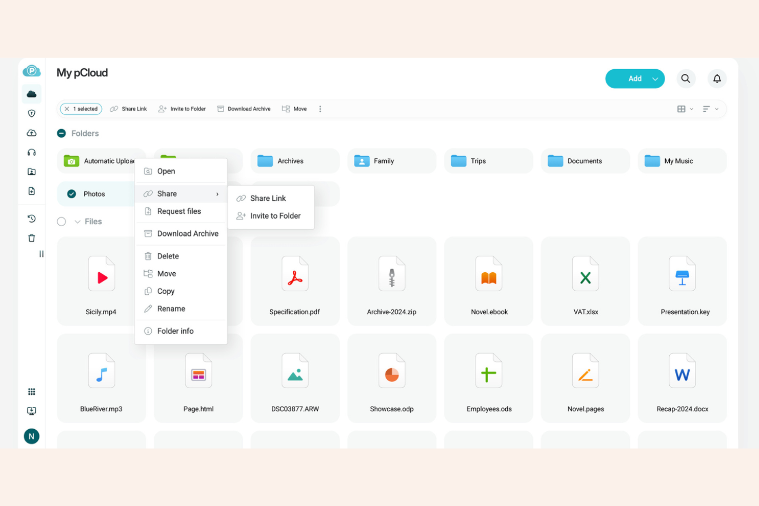 pCloud screenshot - 10 Backblaze-alternatieven geselecteerd voor 2026