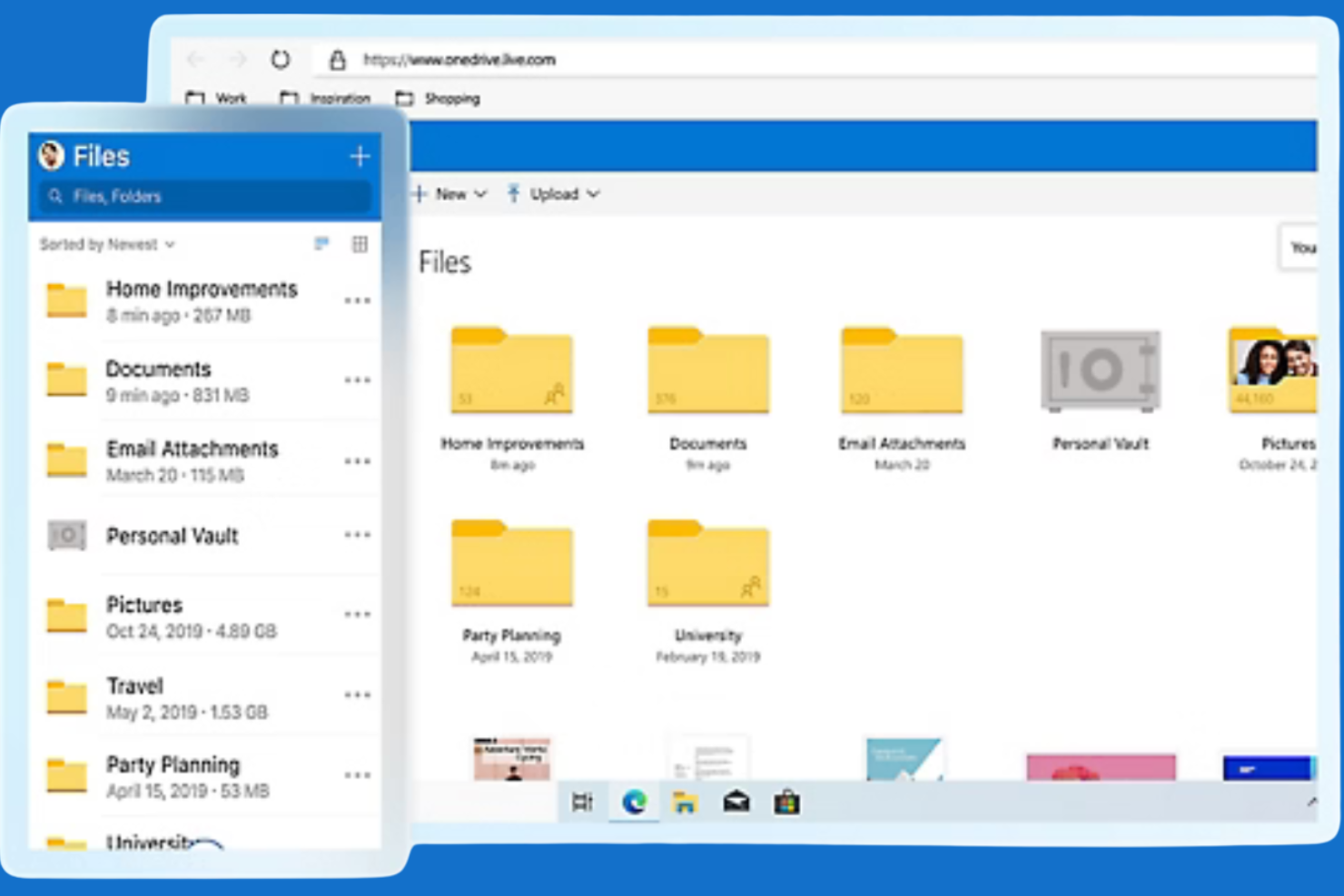 Microsoft OneDrive screenshot - 10 alternativas a Backblaze seleccionadas para 2026