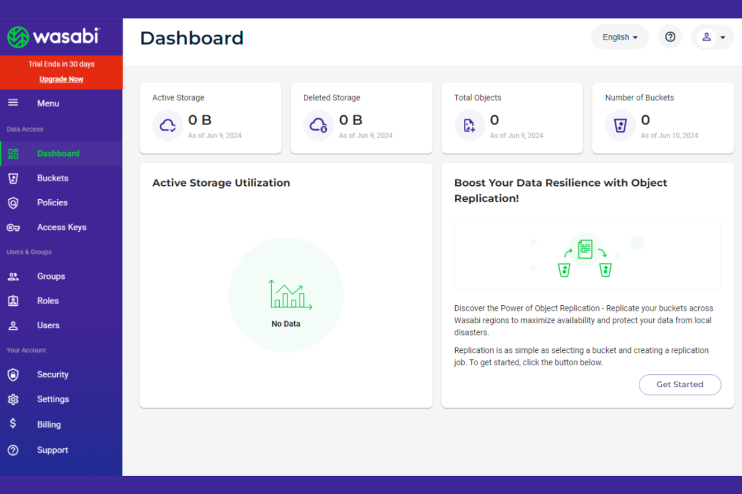Wasabi screenshot - 10 alternativas a Backblaze seleccionadas para 2026