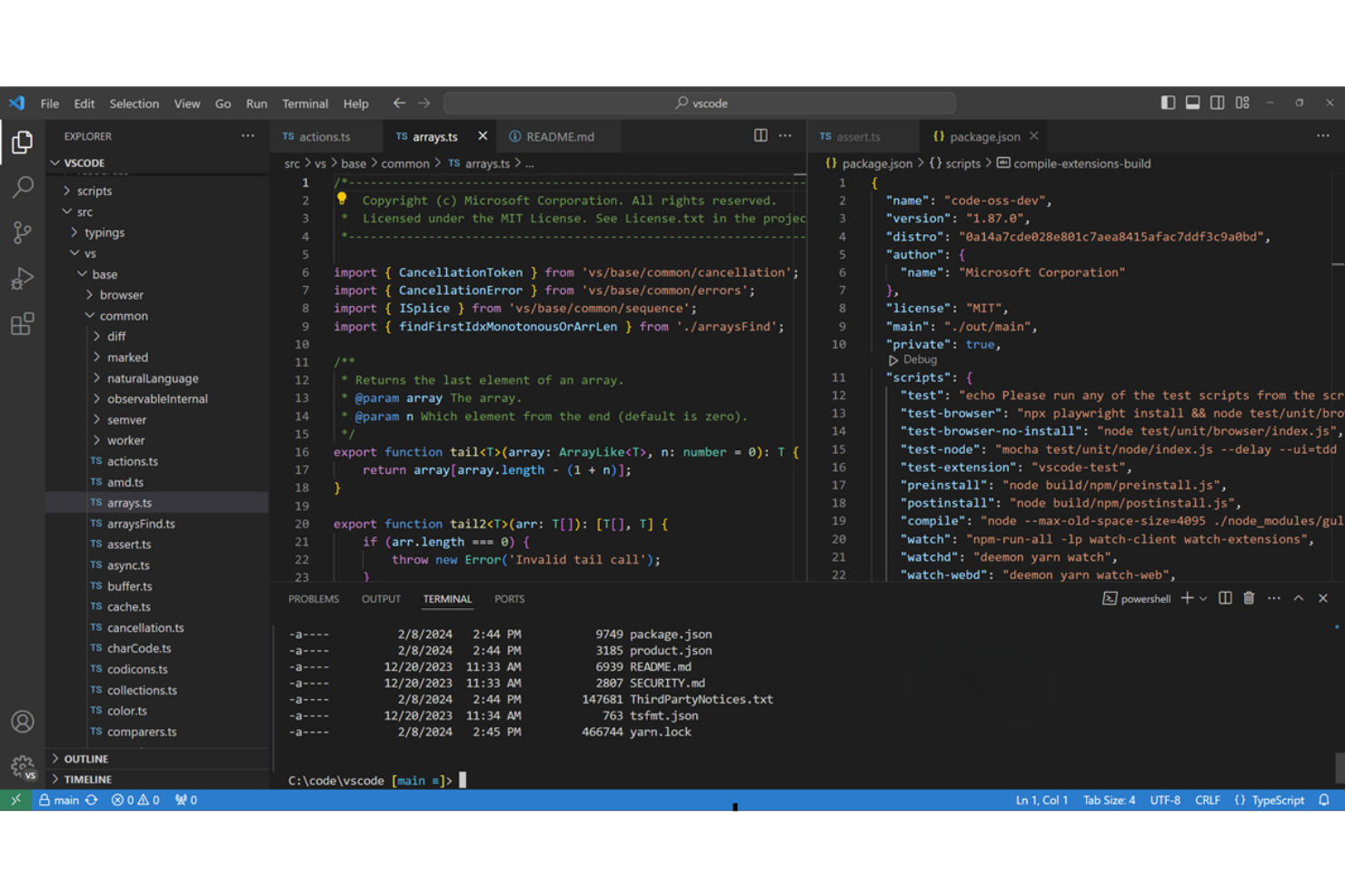 Visual Studio Code screenshot - Las 10 mejores alternativas a Notepad++ seleccionadas para 2026