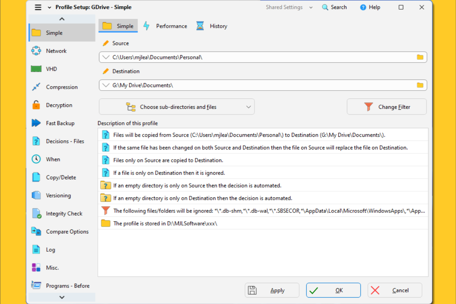 SyncBackPro screenshot - 10 mejores alternativas a GoodSync en 2026