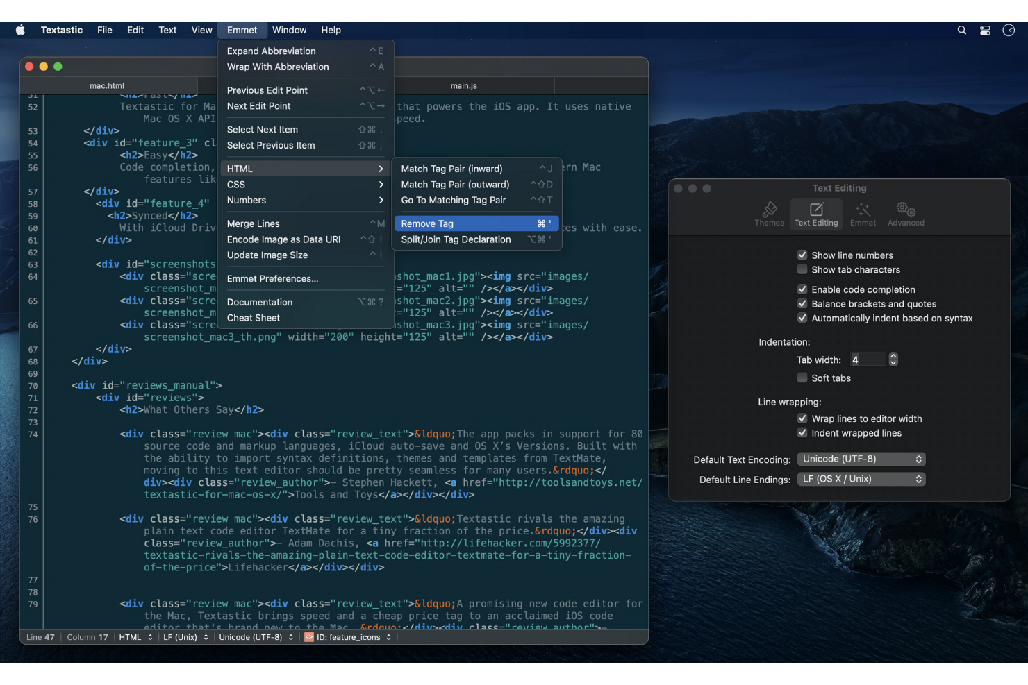 Textastic screenshot - Las 10 mejores alternativas a Notepad++ seleccionadas para 2026