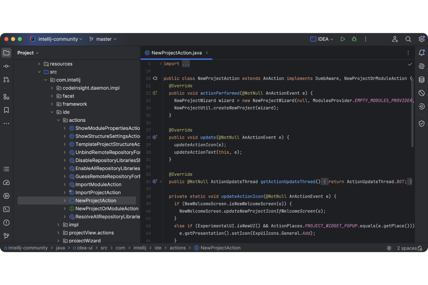 IntelliJ IDEA screenshot - 10 beste Notepad++-alternatieven geselecteerd voor 2026