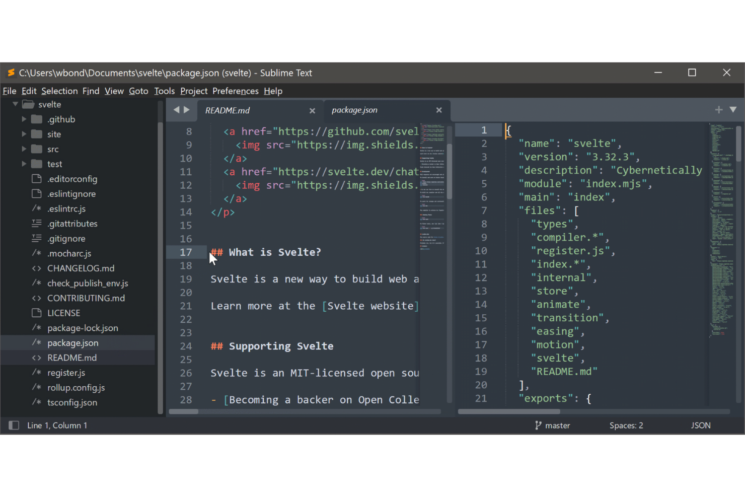 Sublime Text screenshot - Las 10 mejores alternativas a Notepad++ seleccionadas para 2026