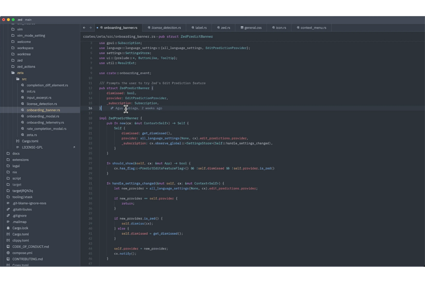 Zed screenshot - Las 10 mejores alternativas a Notepad++ seleccionadas para 2026