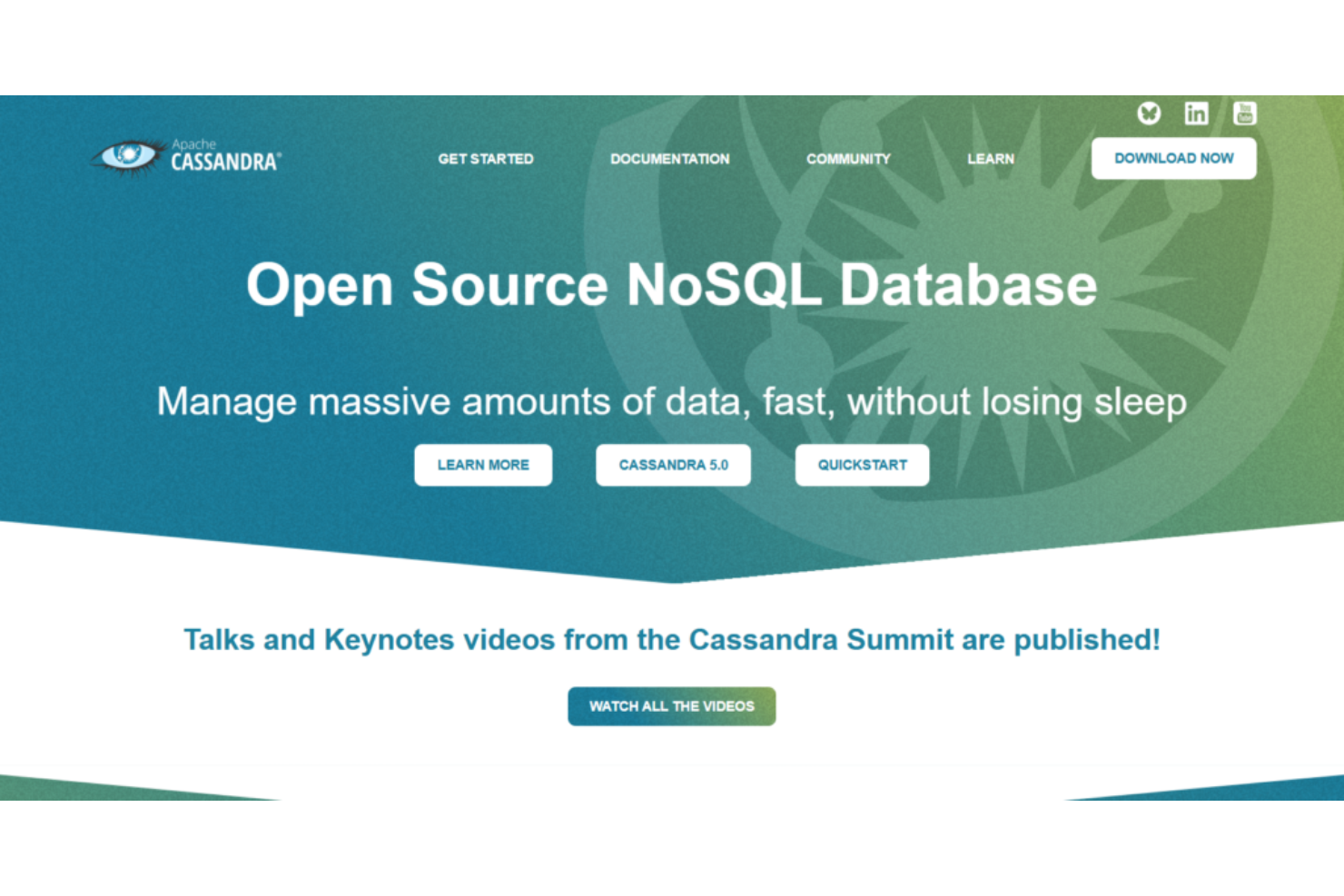 Apache Cassandra screenshot - 10 MongoDB Atlas-alternatieven om te overwegen in 2026