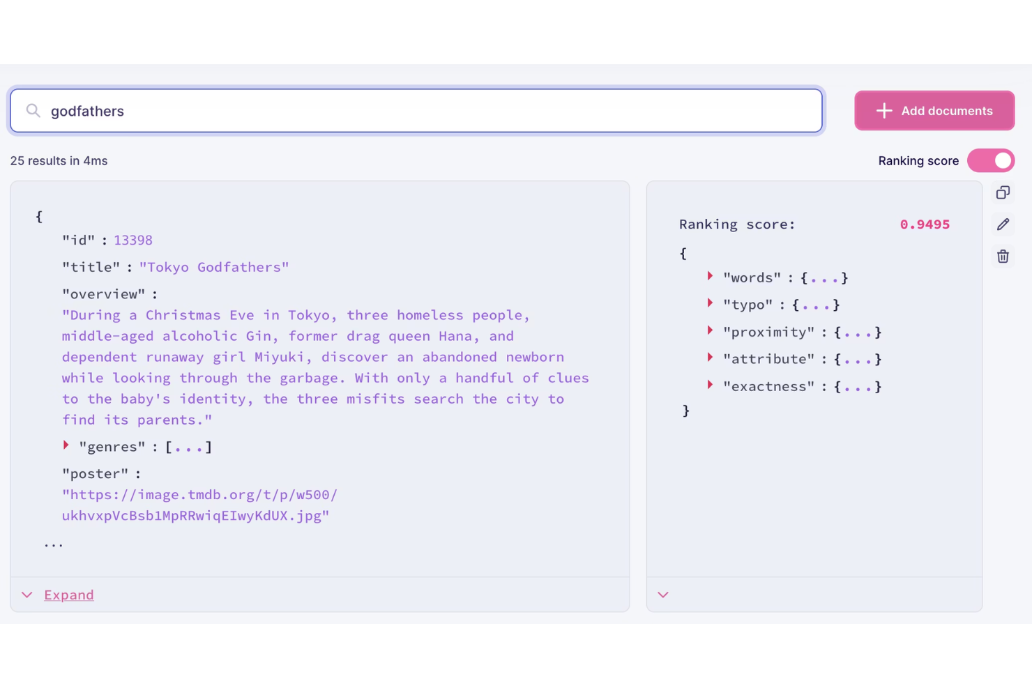 Meilisearch screenshot - 10 Elasticsearch-alternatieven geselecteerd voor 2026