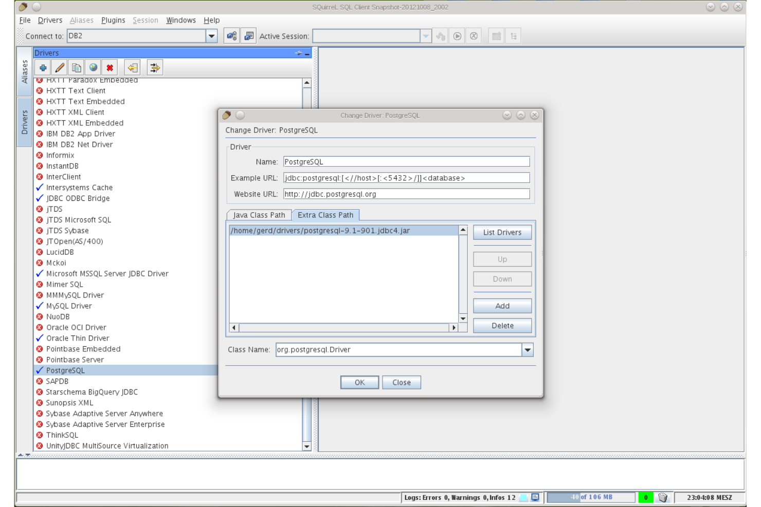 SQuirrel SQL screenshot - 10 DBeaver-Alternativen im Jahr 2026