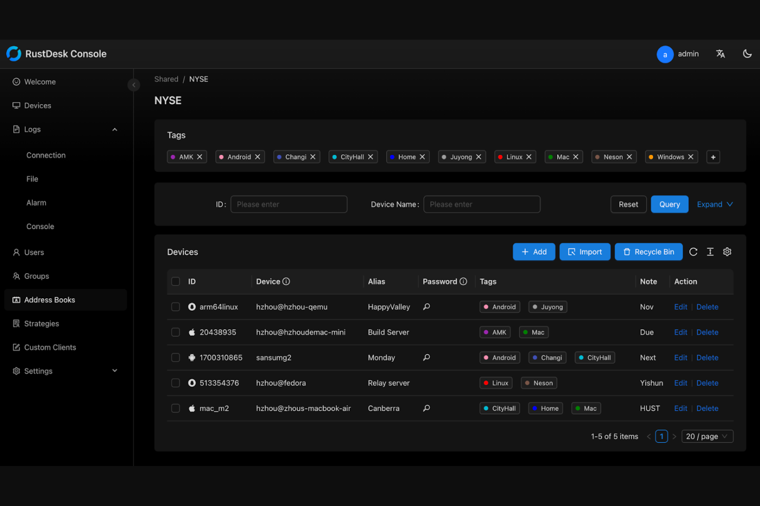 RustDesk screenshot - Le 10 migliori alternative a GoToMyPC selezionate per il 2026