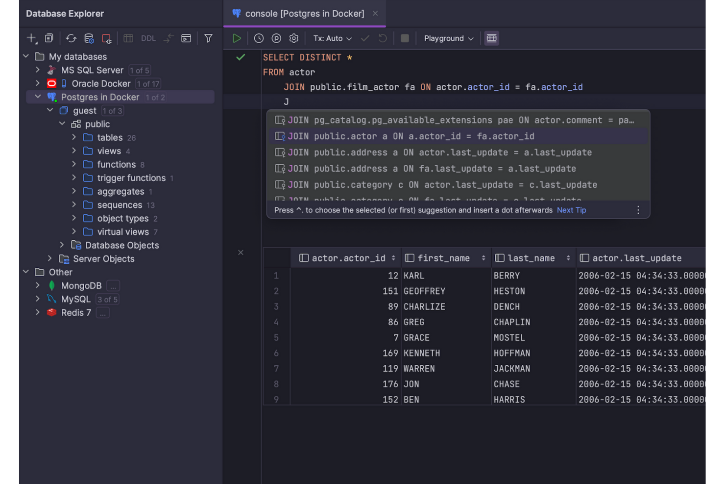 DataGrip screenshot - 10 alternative a DBeaver nel 2026