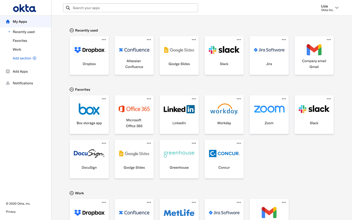Okta screenshot - 10 beste BetterCloud-Alternativen für 2026