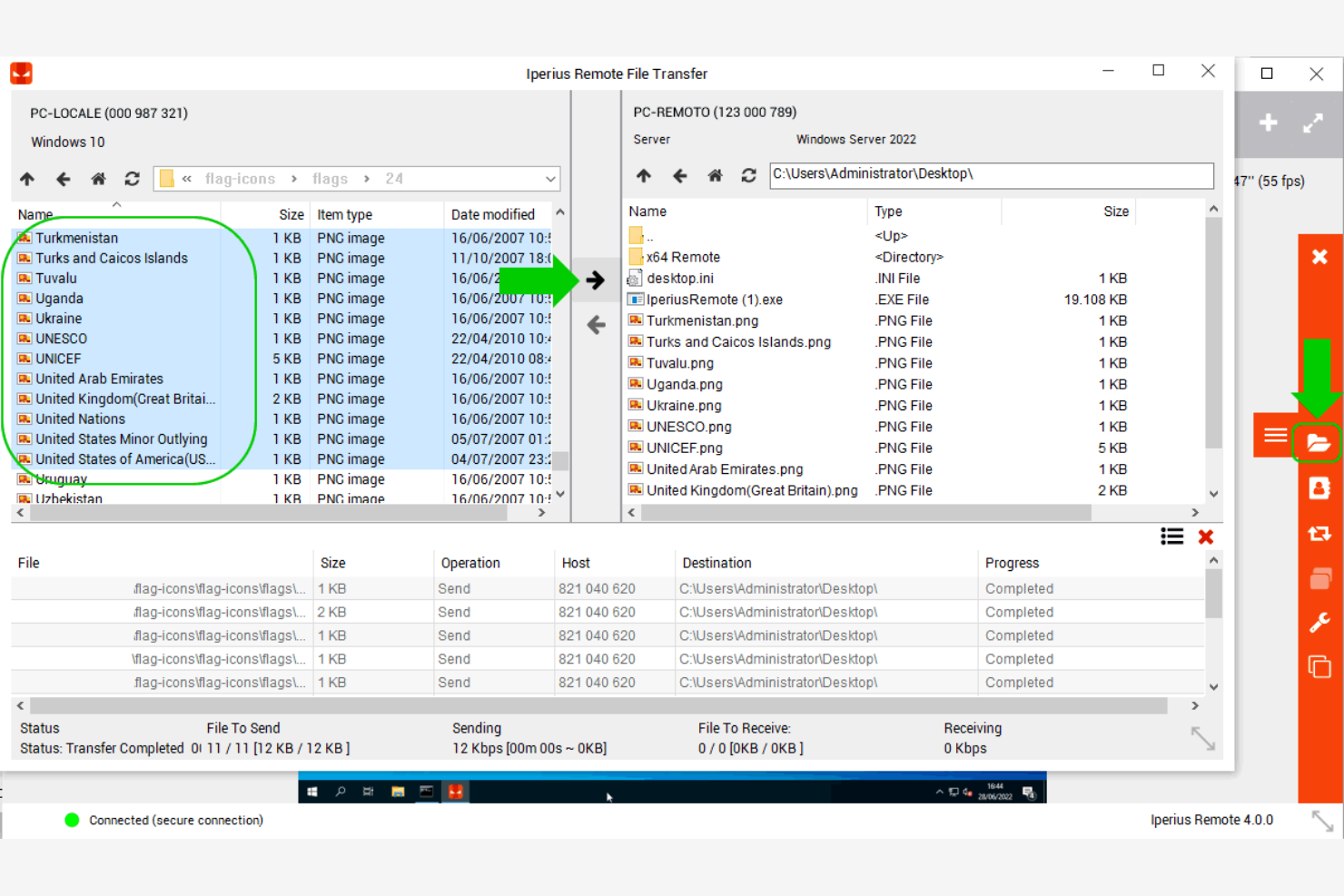 Iperius Remote screenshot - 10 AnyDesk-alternatieven geselecteerd voor 2026