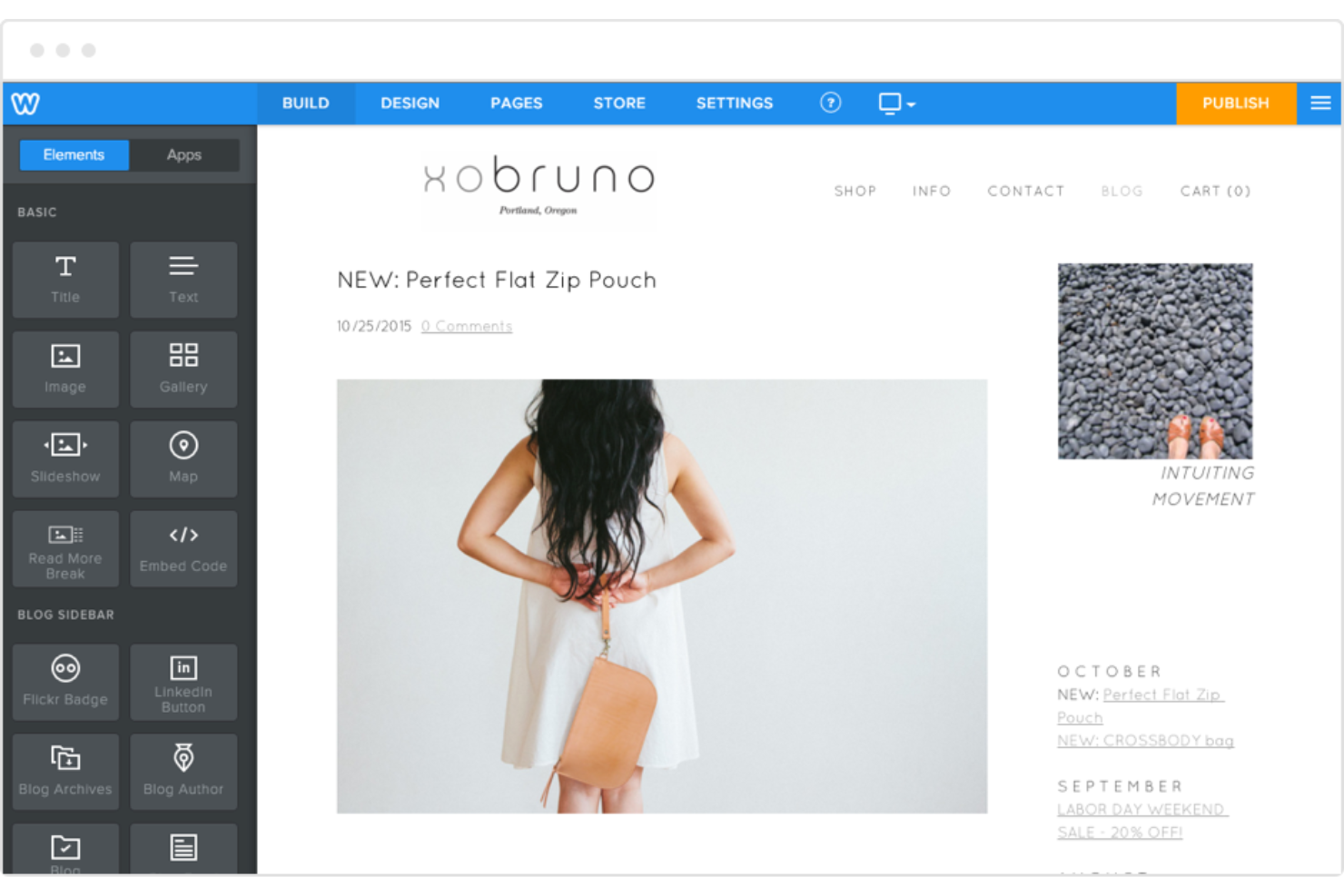 Weebly screenshot - 10 beste Webflow-alternatieven voor 2026