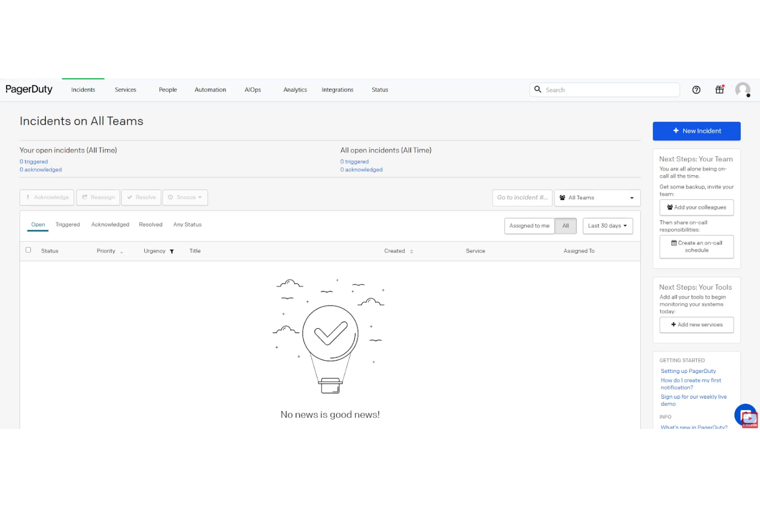 PagerDuty screenshot - 10 meilleures alternatives à Opsgenie évaluées en 2026