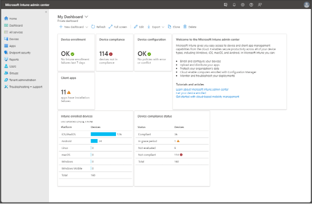 Microsoft Intune screenshot - 10 beste Ivanti-Alternativen im Test 2026