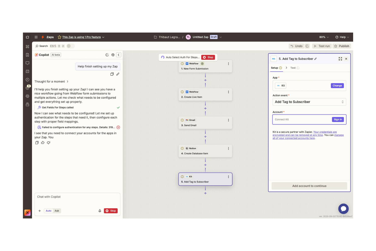 Zapier screenshot - 10 mejores alternativas a Boomi analizadas en 2026