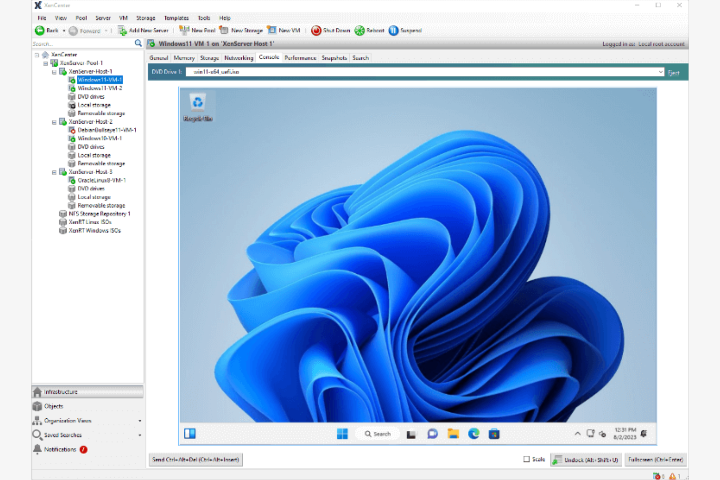 XenServer screenshot - 10 Mejores Alternativas a VMware Analizadas en 2026