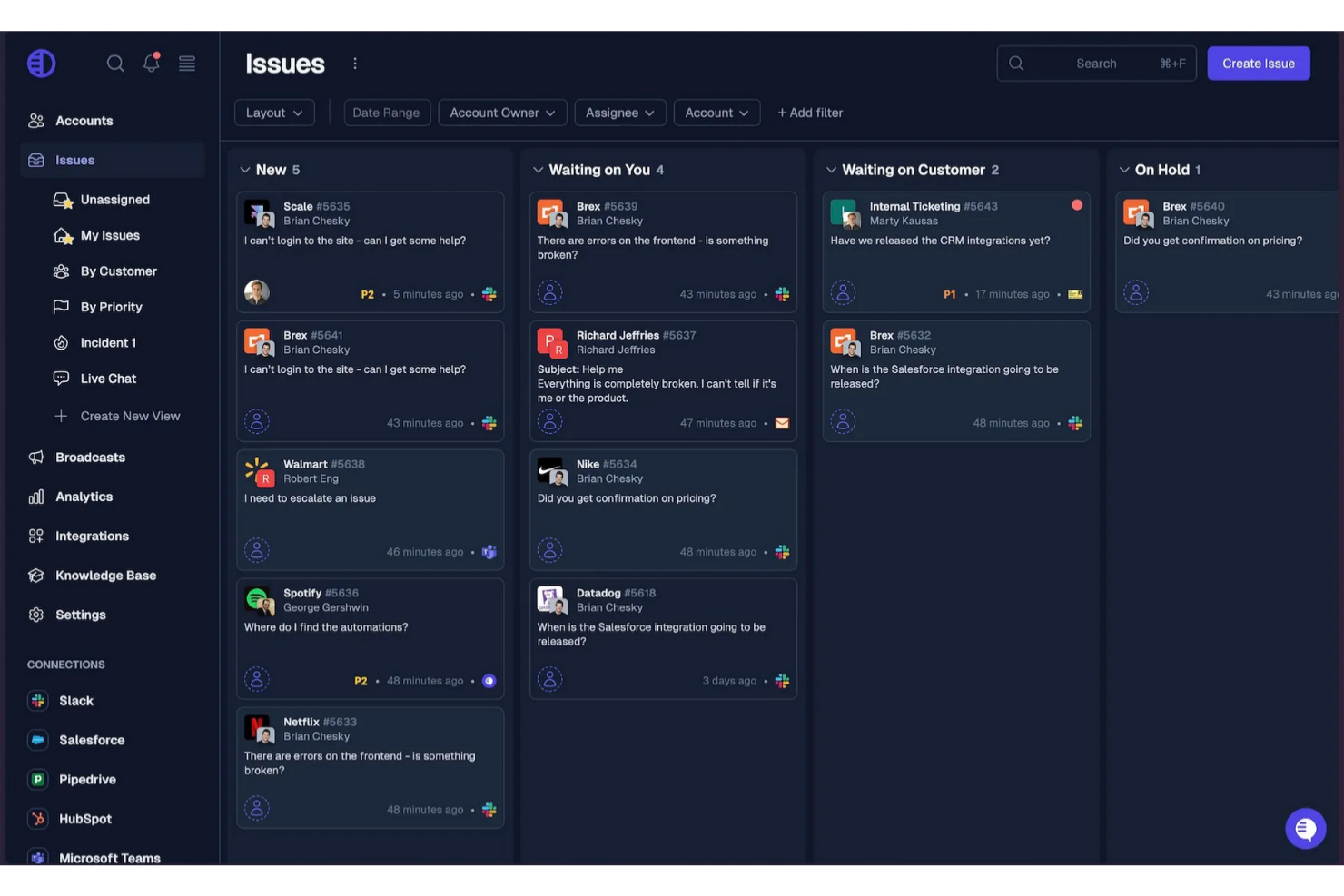 Pylon screenshot - 10 mejores alternativas a Intercom analizadas en 2026