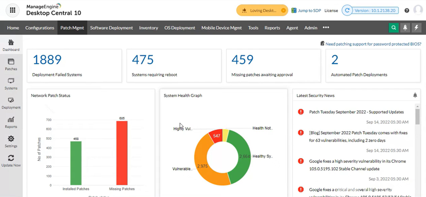 ManageEngine screenshot - 10 beste alternatieven voor LogicMonitor beoordeeld in 2026