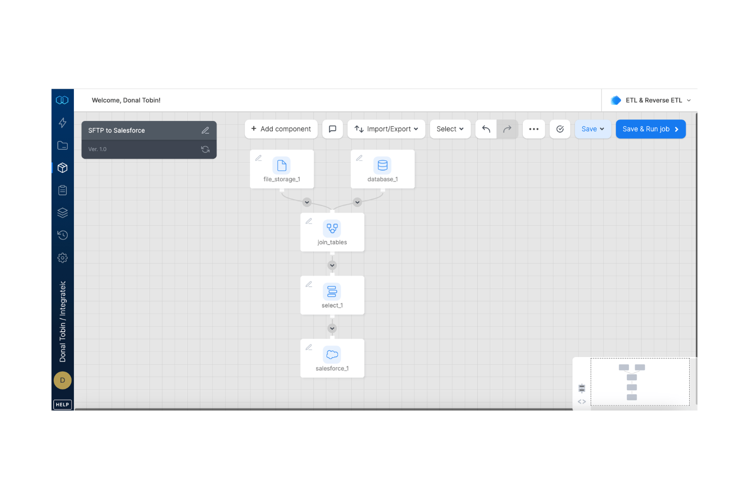 Integrate.io screenshot - 10 beste Boomi-alternatieven beoordeeld in 2026