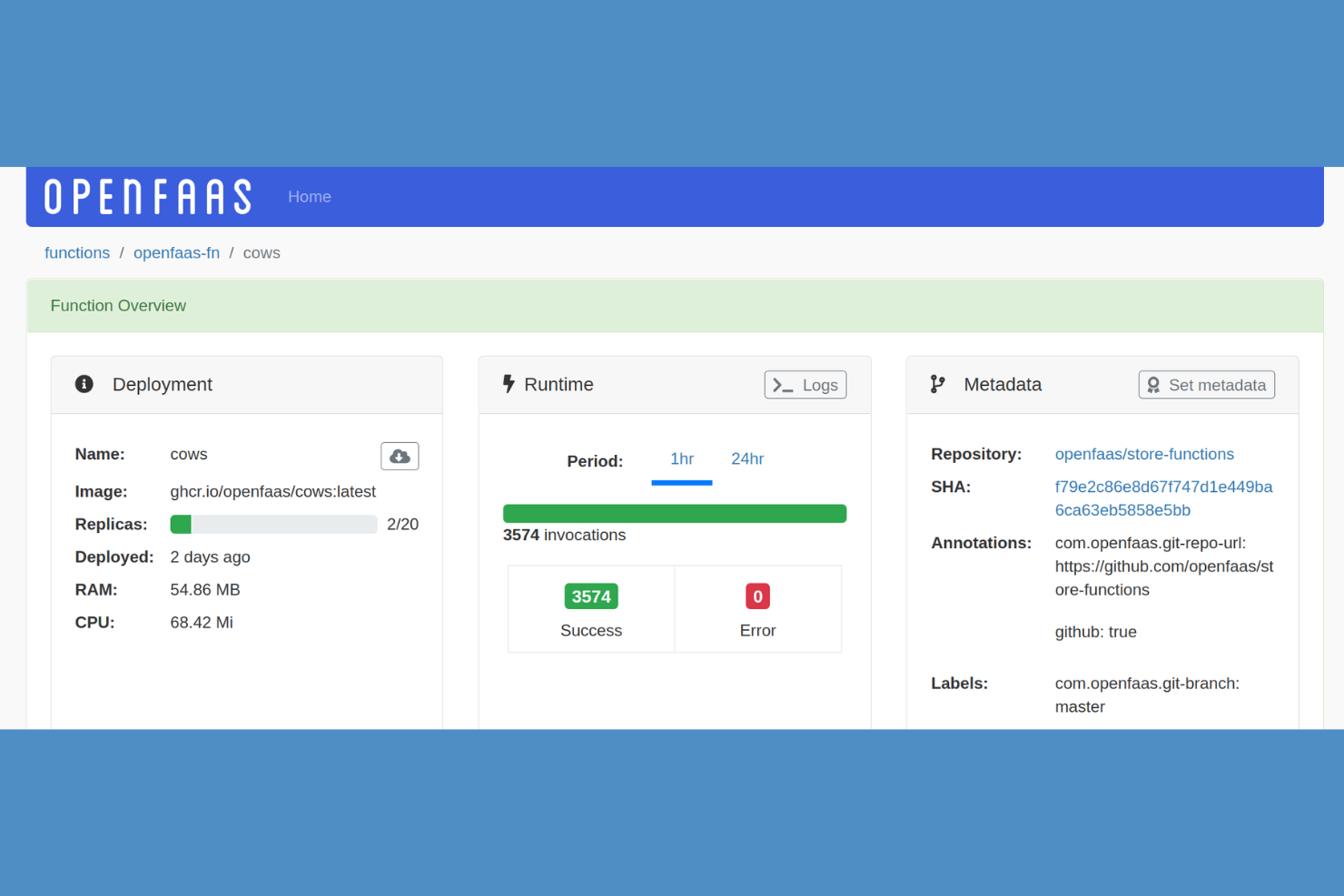 OpenFaaS screenshot - Die 10 besten Kubernetes-Alternativen im Test 2026
