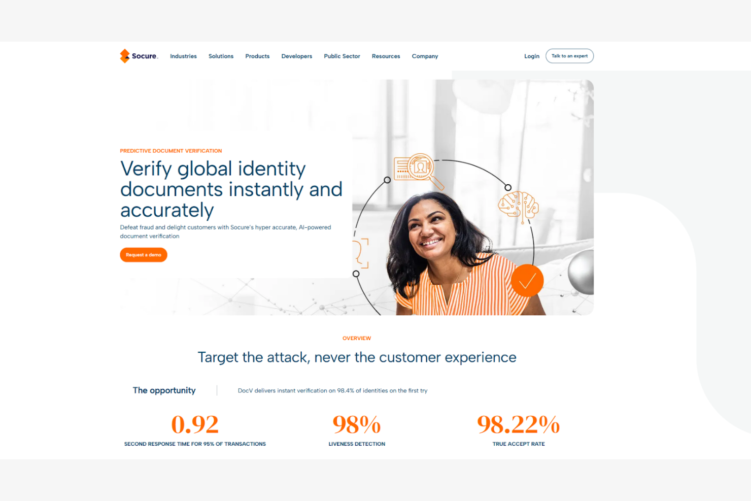 Socure screenshot - 10 Mejores Alternativas a Onfido Revisadas en 2026