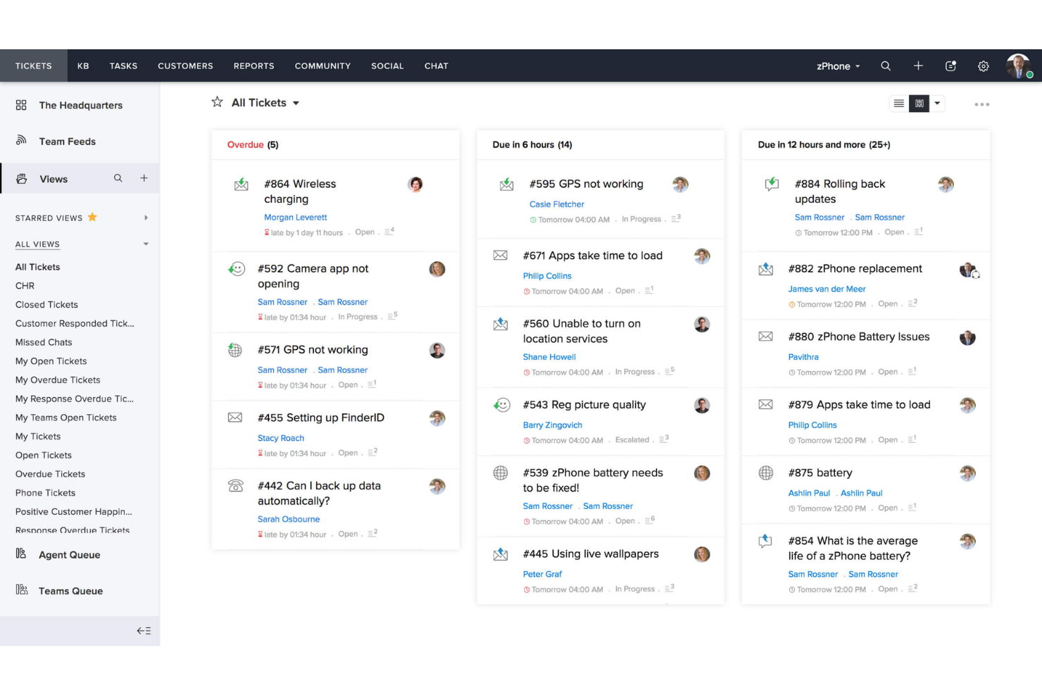 Zoho Desk offers a comprehensive ticket management system that includes ticket creation, response, collaboration, and tracking.