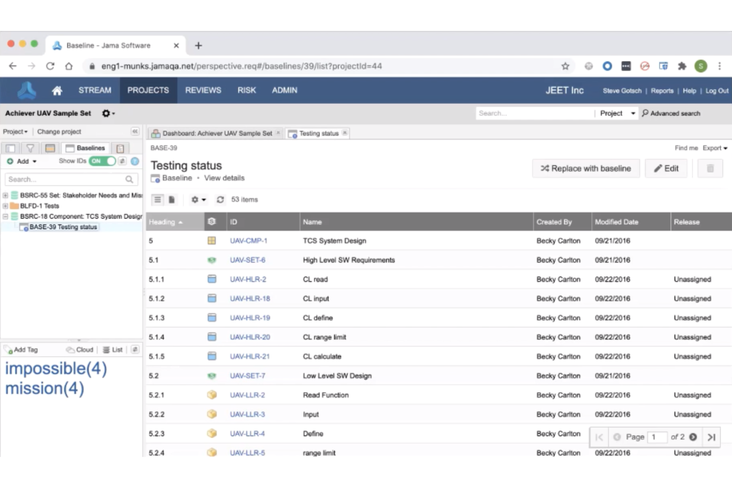 Jama Software screenshot - 30 Beste Tools für Funktionstests im Jahr 2026 bewertet