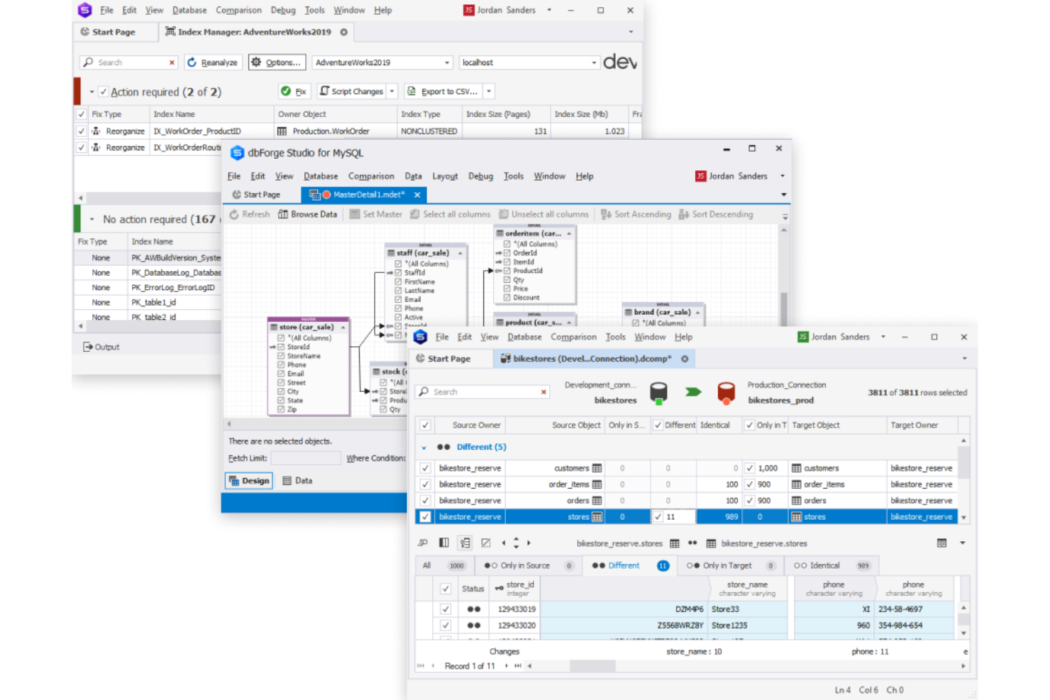 dbForge Edge screenshot - 25 meilleurs logiciels de gestion de bases de données de 2026