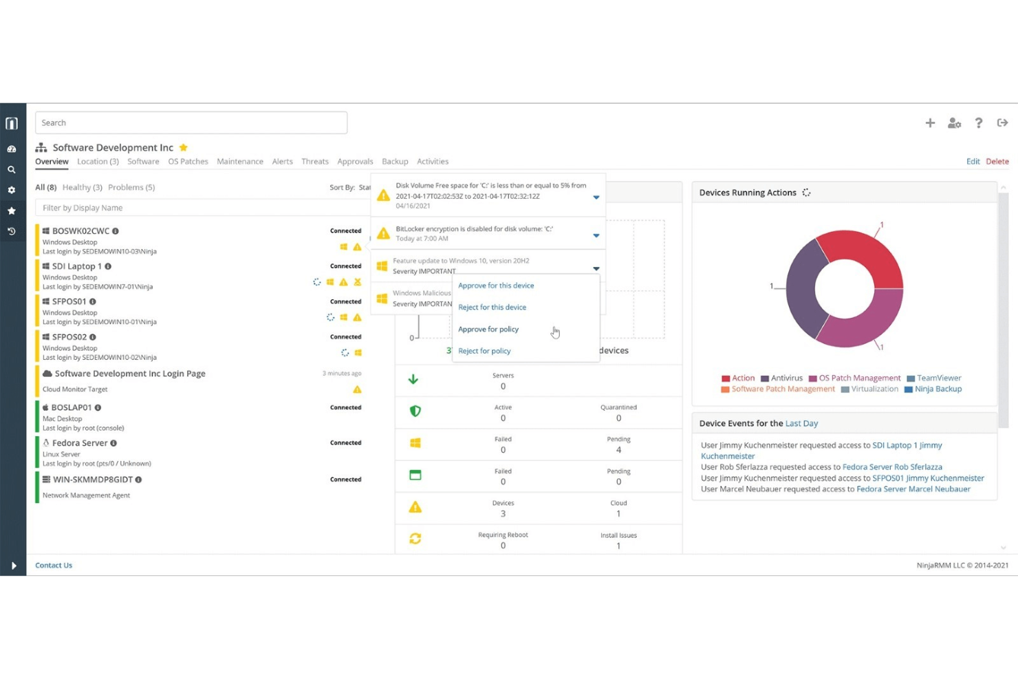 NinjaOne screenshot - Guida alle 10 migliori piattaforme di gestione cloud del 2026
