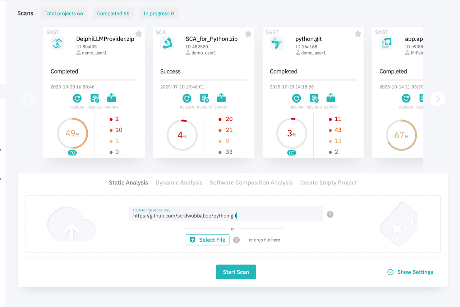 DerScanner screenshot - 10 Best SAST Tools for Secure Coding in 2026