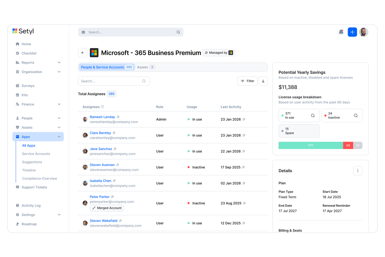 Setyl screenshot - 10 Best License Management Software Reviewed in 2026