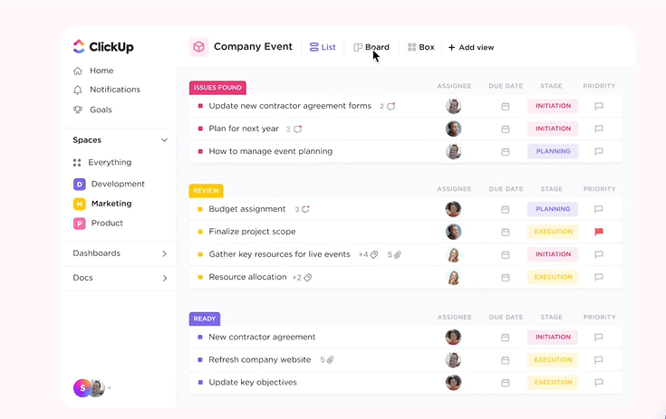 ClickUp screenshot - 10 Best Agile Software Development Tools Reviewed In 2026