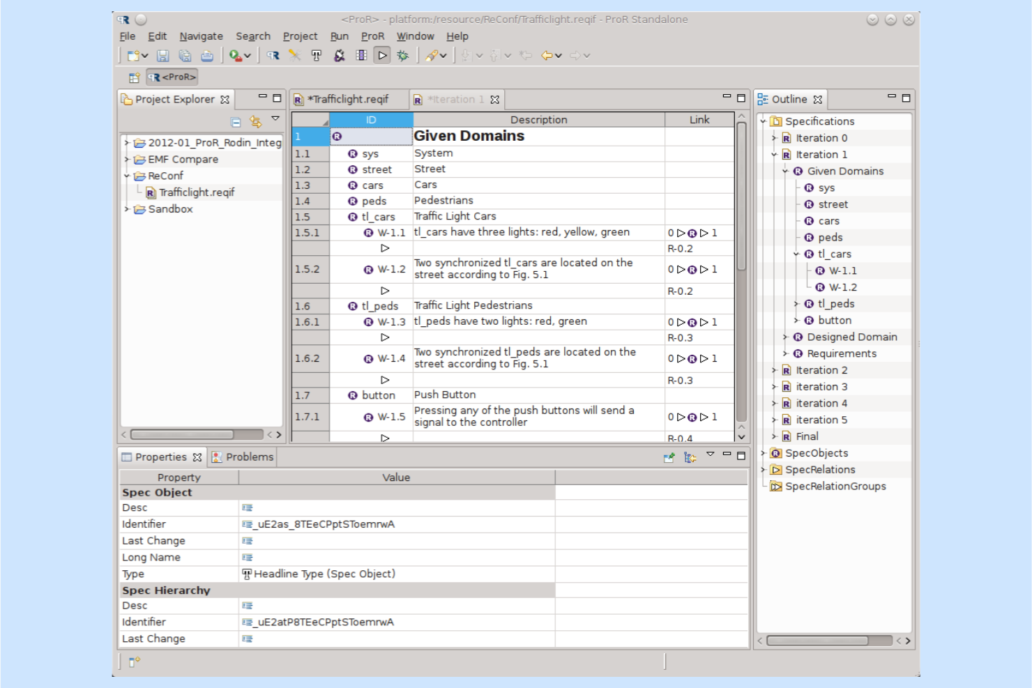 ProR (Eclipse RMF) screenshot - 10 Best Free Requirements Management Tools Reviewed in 2026
