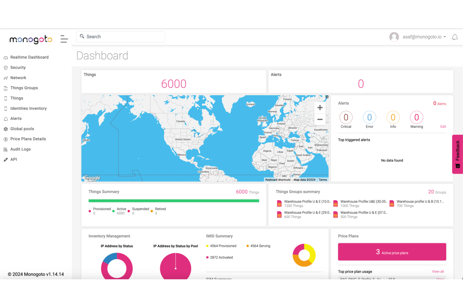 Monogoto screenshot - 14 beste IoT-Konnektivitätsplattformen im Test 2026