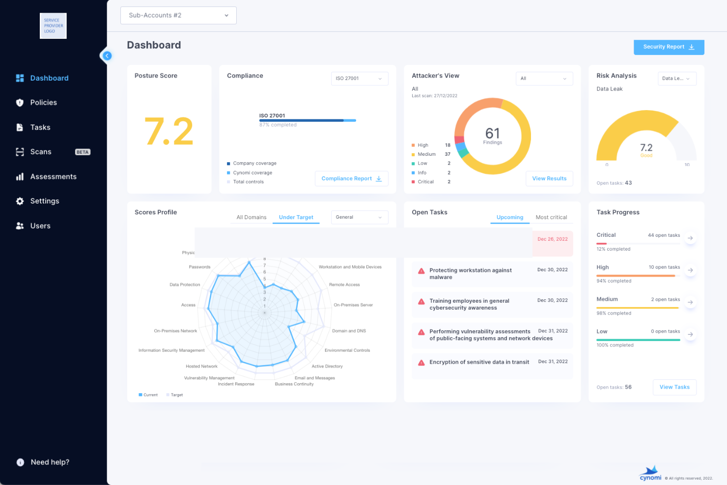 Cynomi screenshot - 10 Best Vanta Alternatives Reviewed in 2026